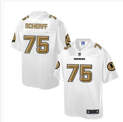 Nike Redskins #75 Brandon Scherff White Men's NFL Pro Line Fashion Game Jersey