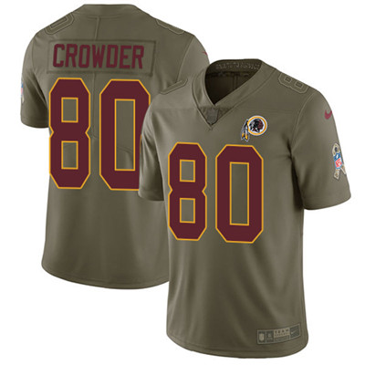 Nike Redskins #80 Jamison Crowder Olive Youth Stitched NFL Limited 2017 Salute to Service Jersey
