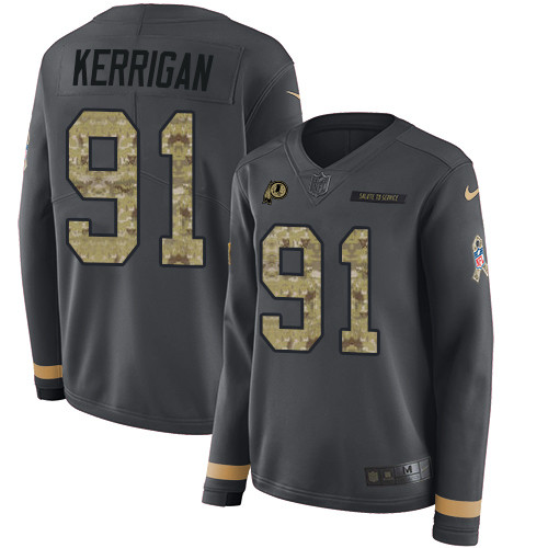 Nike Redskins #91 Ryan Kerrigan Anthracite Salute to Service