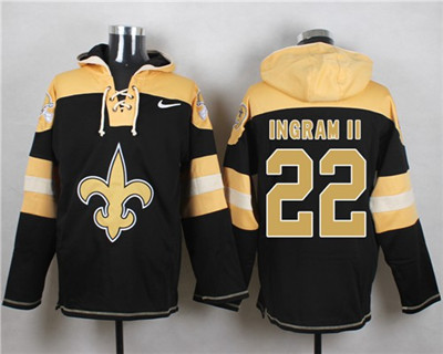 Nike Saints #22 Mark Ingram II Black Player Pullover NFL Hoodie