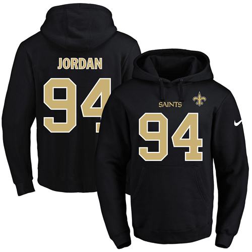 Nike Saints #94 Cameron Jordan Black Name & Number Pullover NFL Hoodie Nike Saints #94 Cameron Jordan Black Name & Number Pullover NFL Hoodie
