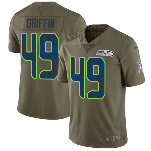 Nike Seahawks #49 Shaquem Griffin Olive Youth Stitched NFL Limited 2017 Salute to Service Jersey Nike Seahawks #49 Shaquem Griffin Olive Youth Stitched NFL Limited 2017 Salute to Service Jersey