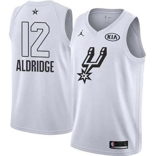 Nike Spurs #12 LaMarcus Aldridge White NBA Jordan Swingman 2018 All-Star Game Jersey Nike Spurs #12 LaMarcus Aldridge White NBA Jordan Swingman 2018 All-Star Game Jersey