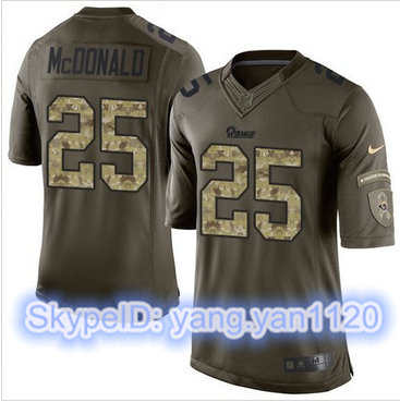 Nike Los Angeles Rams #25 T.J. McDonald Green Men's Stitched NFL Limited Salute to Service Jersey