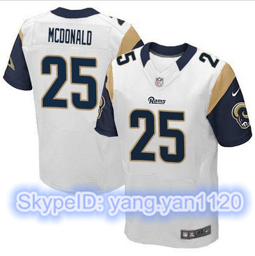 Nike Los Angeles Rams #25 T.J. McDonald White Men's Stitched NFL Elite Jersey