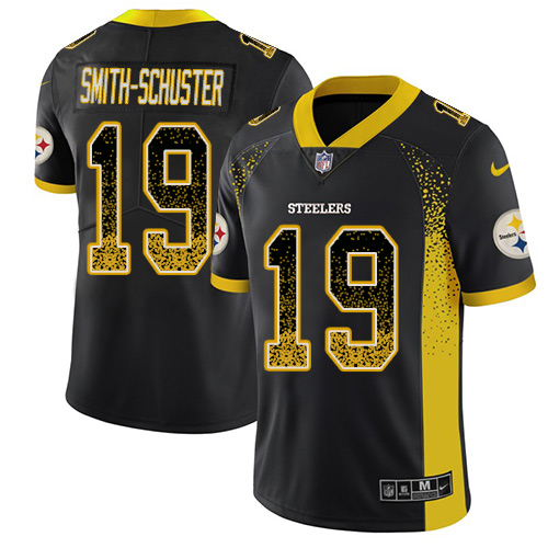 Nike Steelers #19 JuJu Smith-Schuster Black Team Color Men's Nike Steelers #19 JuJu Smith-Schuster Black Team Color Men's