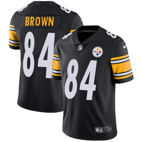 Nike Steelers #84 Antonio Brown Black Men's Stitched NFL Limited Rush Jersey