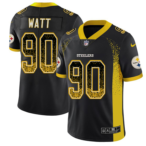Nike Steelers #90 T. J. Watt Black Team Color Men's Stitched NFL Nike Steelers #90 T. J. Watt Black Team Color Men's Stitched NFL