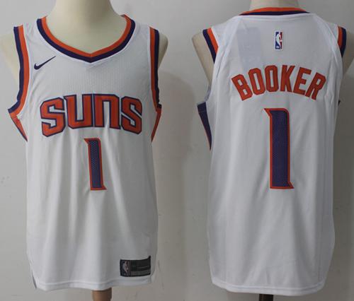 Nike Suns #1 Devin Booker White Stitched NBA Jersey