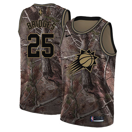 Nike Suns #25 Mikal Bridges Camo NBA Swingman Realtree Collection Jersey