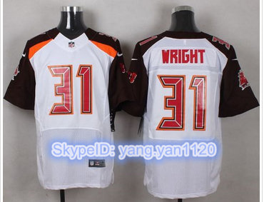 Nike Tampa Bay Buccaneers #31 Major Wright White Men's Stitched NFL New Elite Jersey