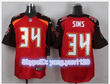Nike Tampa Bay Buccaneers #34 Charles Sims Red Team Color Men's Stitched NFL New Elite Jersey
