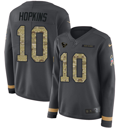 Nike Texans #10 DeAndre Hopkins Anthracite Salute to Service