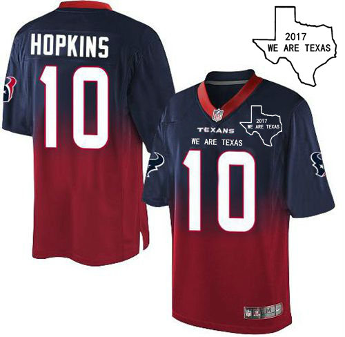 Nike Texans Navy Blue Red Women's Stitched NFL Elite Fadeaway Fashion Jersey