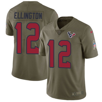 Nike Texans #12 Bruce Ellington Olive Men's Stitched NFL Limited 2017 Salute To Service Jersey