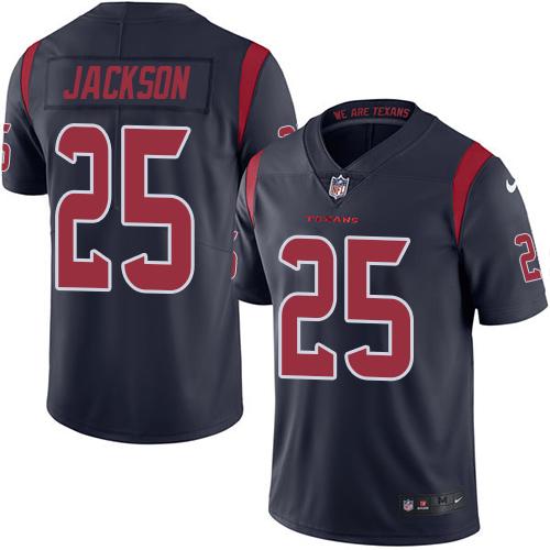 Nike Texans #25 Kareem Jackson Navy Blue Men's Stitched NFL Limited Rush Jersey Nike Texans #25 Kareem Jackson Navy Blue Men's Stitched NFL Limited Rush Jersey
