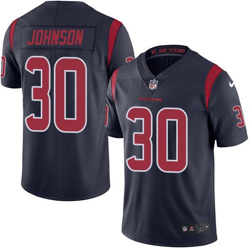Nike Texans #30 Kevin Johnson Navy Blue Youth Stitched NFL Limited Rush Jersey Nike Texans #30 Kevin Johnson Navy Blue Youth Stitched NFL Limited Rush Jersey