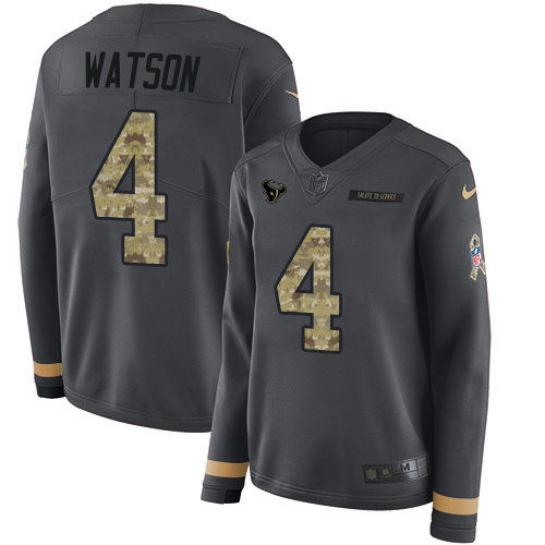 Nike Texans #4 Deshaun Watson Anthracite Salute to Service