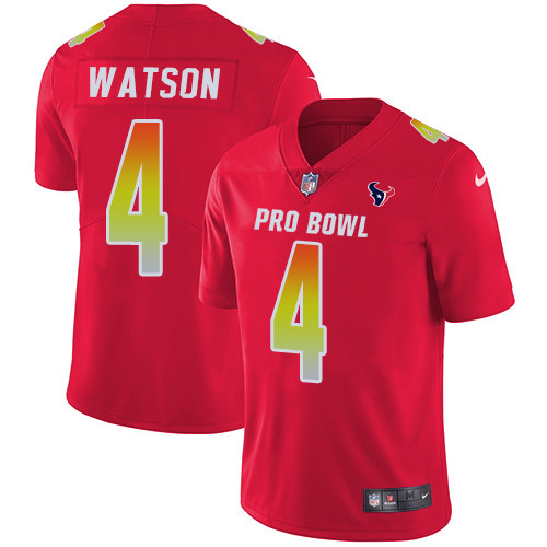 Nike Texans #4 Deshaun Watson Red Youth Stitched NFL Limited AFC 2019 Pro Bowl Jersey Nike Texans #4 Deshaun Watson Red Youth Stitched NFL Limited AFC 2019 Pro Bowl Jersey