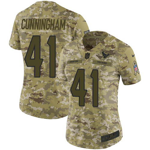 Nike Texans #41 Zach Cunningham Camo Women's Stitched NFL Limited 2018 Salute to Service Jersey Nike Texans #41 Zach Cunningham Camo Women's Stitched NFL Limited 2018 Salute to Service Jersey