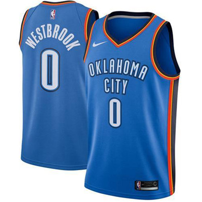 Nike Thunder #0 Russell Westbrook Blue Youth NBA Swingman Jersey Nike Thunder #0 Russell Westbrook Blue Youth NBA Swingman Jersey