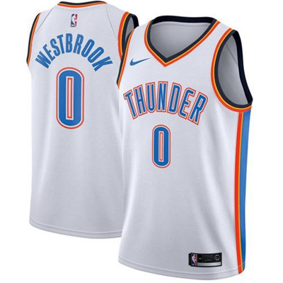 Nike Thunder #0 Russell Westbrook White Youth NBA Swingman Jersey Nike Thunder #0 Russell Westbrook White Youth NBA Swingman Jersey