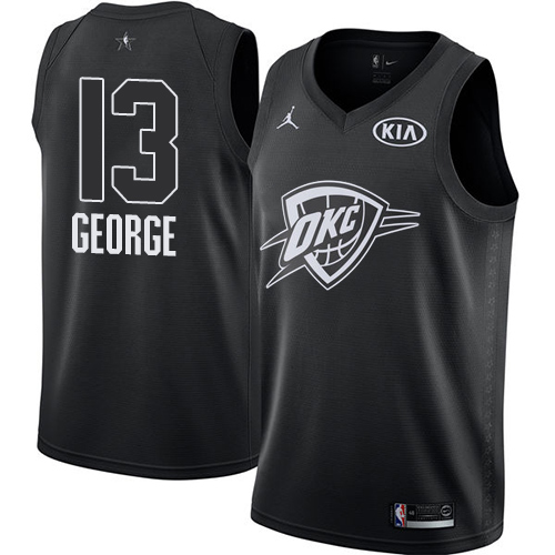 Nike Thunder #13 Paul George Black Youth NBA Jordan Swingman 2018 All-Star Game Jersey Nike Thunder #13 Paul George Black Youth NBA Jordan Swingman 2018 All-Star Game Jersey