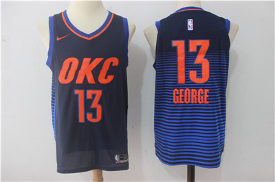 Nike Thunder #13 Paul George Navy Authentic Stitched NBA Jersey Nike Thunder #13 Paul George Navy Authentic Stitched NBA Jersey