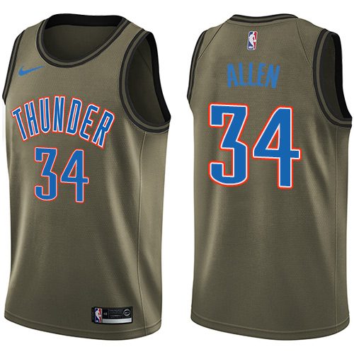 Nike Thunder #34 Ray Allen Green Salute to Service NBA Swingman Jersey Nike Thunder #34 Ray Allen Green Salute to Service NBA Swingman Jersey
