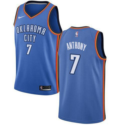 Nike Thunder #7 Carmelo Anthony Blue Youth NBA Swingman Jersey