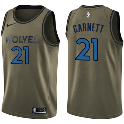 Nike Timberwolves #21 Kevin Garnett Green Salute to Service Youth NBA Swingman Jersey Nike Timberwolves #21 Kevin Garnett Green Salute to Service Youth NBA Swingman Jersey