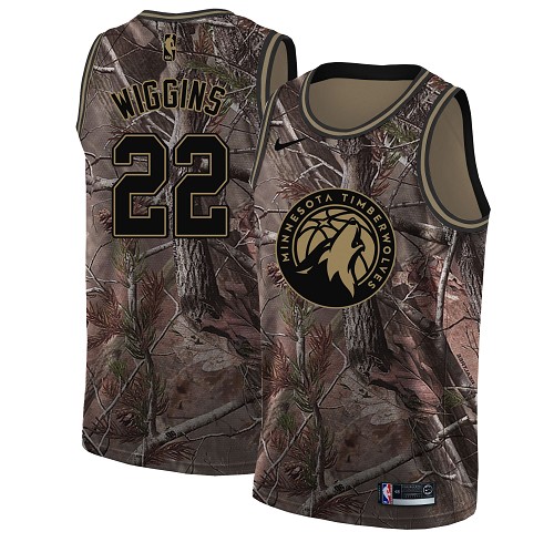Nike Timberwolves #22 Andrew Wiggins Camo Youth NBA Swingman Realtree Collection Jersey