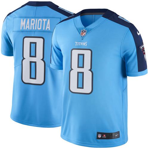 Nike Titans #8 Marcus Mariota Light Blue Team Color Youth Stitched NFL Vapor Untouchable Limited Jersey