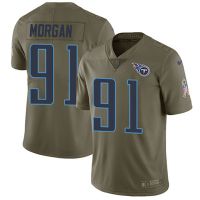 Nike Titans #91 Derrick Morgan Olive Youth Stitched NFL Limited 2017 Salute to Service Jersey