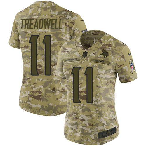 Nike Vikings #11 Laquon Treadwell Camo Women's Stitched NFL Limited 2018 Salute to Service Jersey Nike Vikings #11 Laquon Treadwell Camo Women's Stitched NFL Limited 2018 Salute to Service Jersey