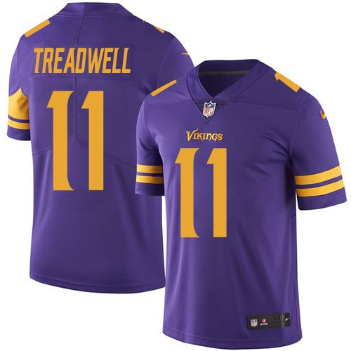 Nike Vikings #11 Laquon Treadwell Purple Youth Stitched NFL Limited Rush Jersey Nike Vikings #11 Laquon Treadwell Purple Youth Stitched NFL Limited Rush Jersey