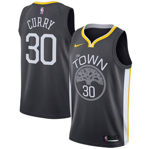 Nike Warriors #30 Stephen Curry Black Statement Edition Youth NBA Swingman Jersey