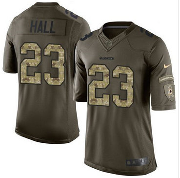 Nike Washington Redskins #23 DeAngelo Hall Green Men's Stitched NFL Limited Salute to Service Jersey