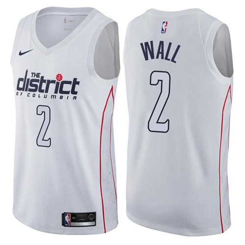 Nike Wizards #2 John Wall White NBA Swingman City Edition Jersey
