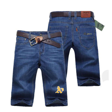 Oakland Athletics Team Logo Deep Blue MLB Jeans