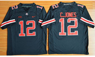 Ohio State Buckeyes #12 Cardale Jones Black(Red No.) Limited Stitched NCAA Jersey Ohio State Buckeyes #12 Cardale Jones Black(Red No.) Limited Stitched NCAA Jersey
