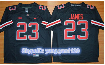 Ohio State Buckeyes #23 Lebron James Black(Red No.) Limited Stitched NCAA Jersey