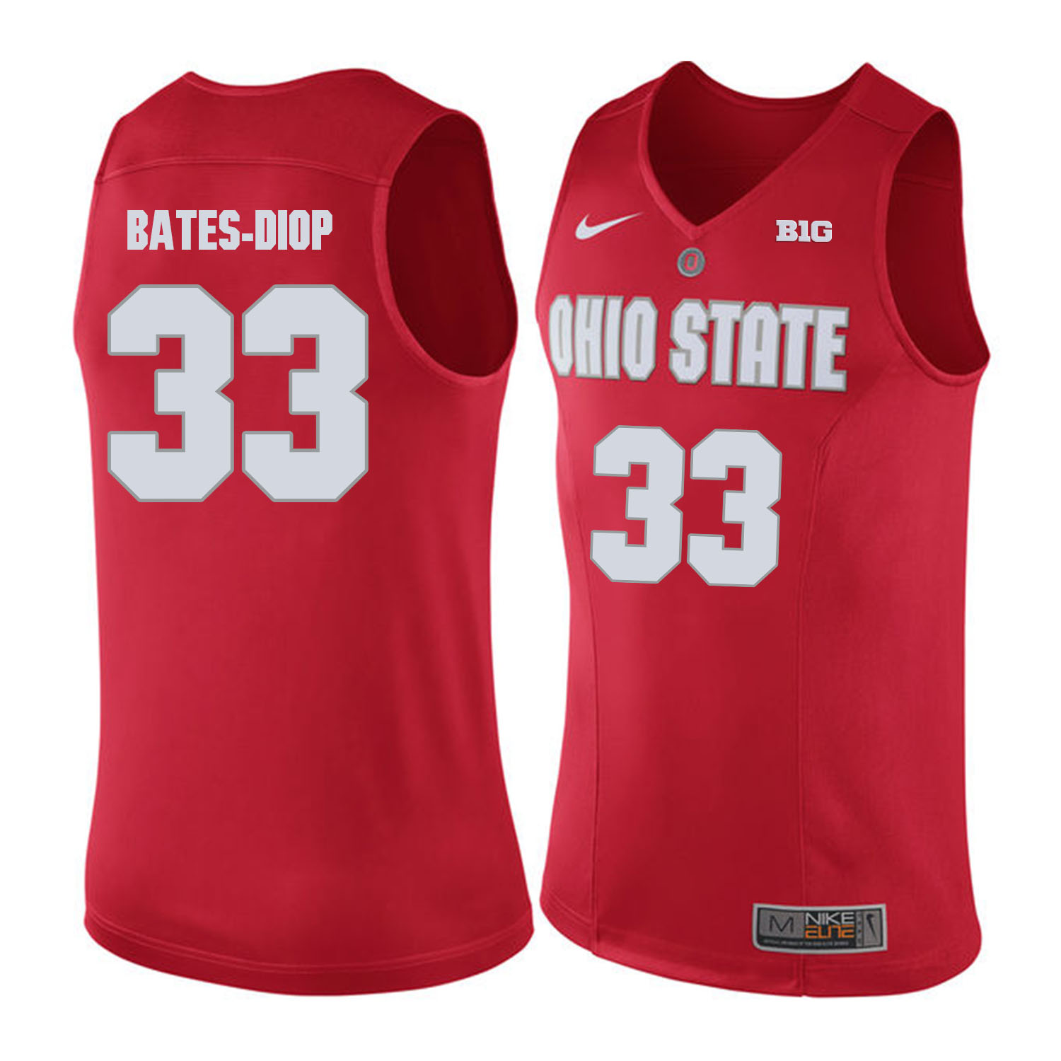 Ohio State Buckeyes #33 Keita Bates-Diop Red College Basketball Jersey