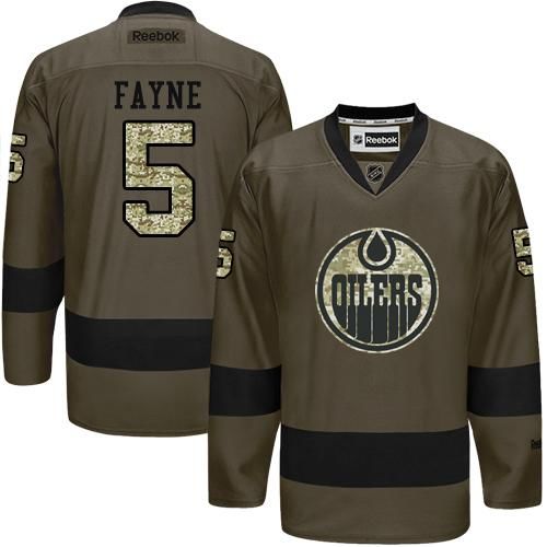 Oilers #5 Mark Fayne Green Salute to Service Stitched NHL Jersey Oilers #5 Mark Fayne Green Salute to Service Stitched NHL Jersey