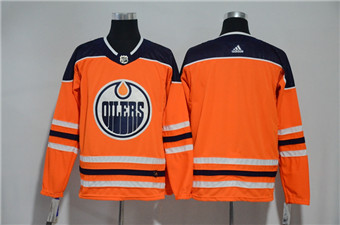 Oilers Blank Orange Adidas Jersey