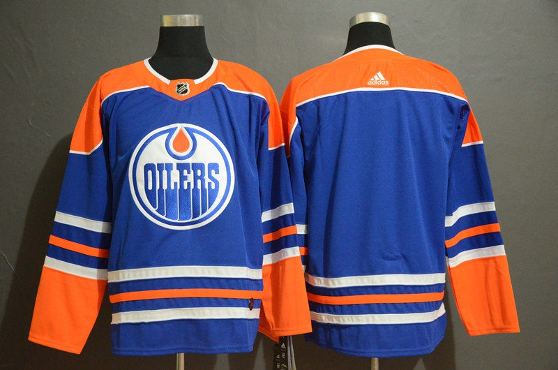 Oilers Blank Royal Adidas Jersey Oilers Blank Royal Adidas Jersey