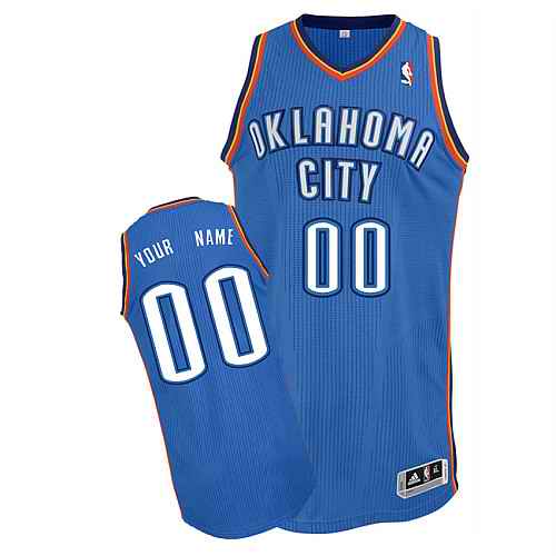 Oklahoma City Thunder Custom Blue Road Jersey