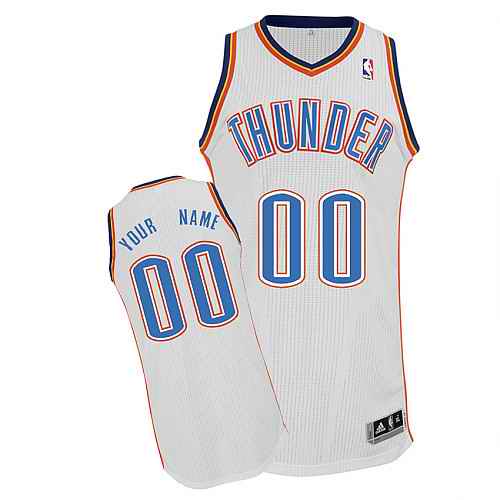 Oklahoma City Thunder Custom White Home Jersey