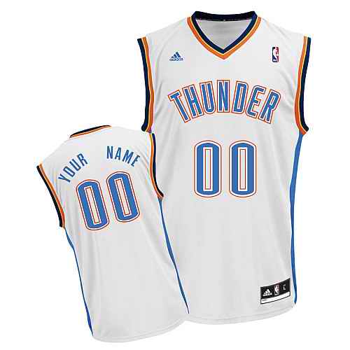 Oklahoma City Thunder Youth Custom White Jersey