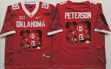 Oklahoma Sooners 28 Adrian Peterson Red Portrait Number College Jersey Oklahoma Sooners 28 Adrian Peterson Red Portrait Number College Jersey